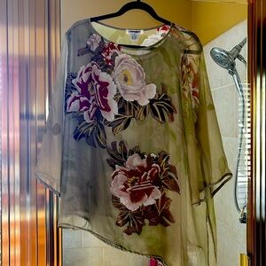 Citron silk and Rayon shirt